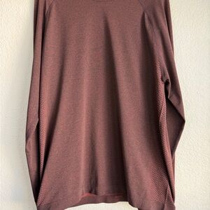 Figs Burgundy Long Sleeve Top